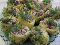 Картофель с начинкой из сельди